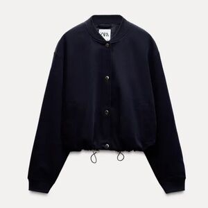 Zara blue bomber jacket in S